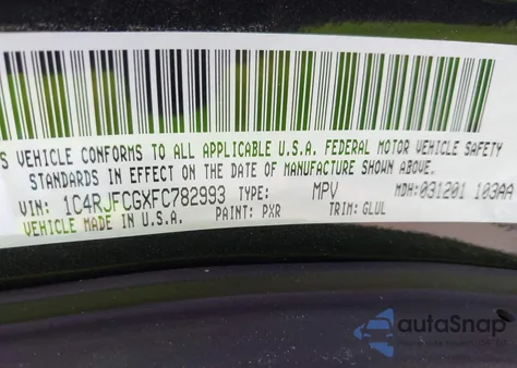2015 Jeep Grand Cherokee Overland from USA, damaged, VIN 1C4RJFCGXFC782993